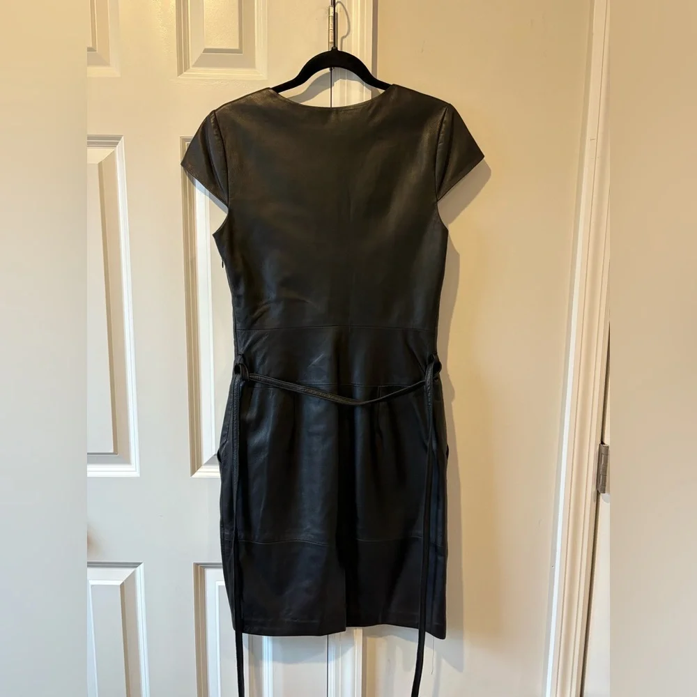 Bird By Juicy Couture Black Leather Mini Dress - Picture 3 of 13